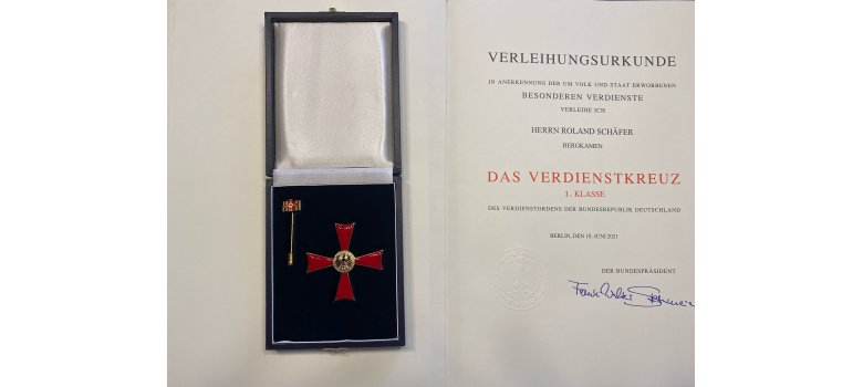 Verdienstkreuz 1. Klasse für Roland Schäfer, Ehrenpräsident des Städte- und Gemeindebundes Nordrhein-Westfalen