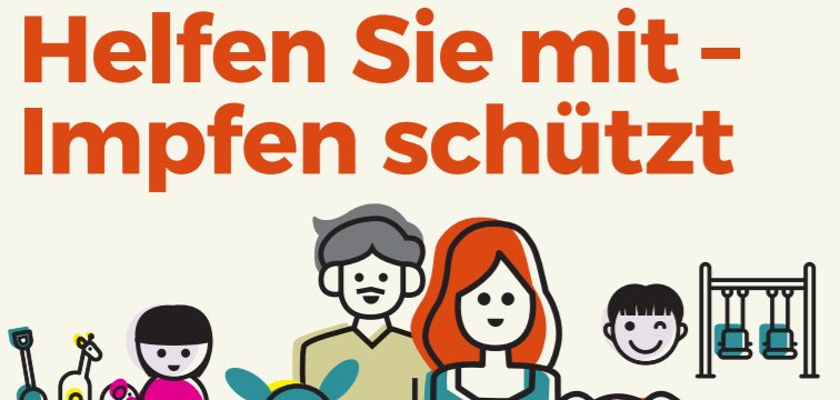 Poster mit dem Impfaufruf des Corona-KiTa-Rats