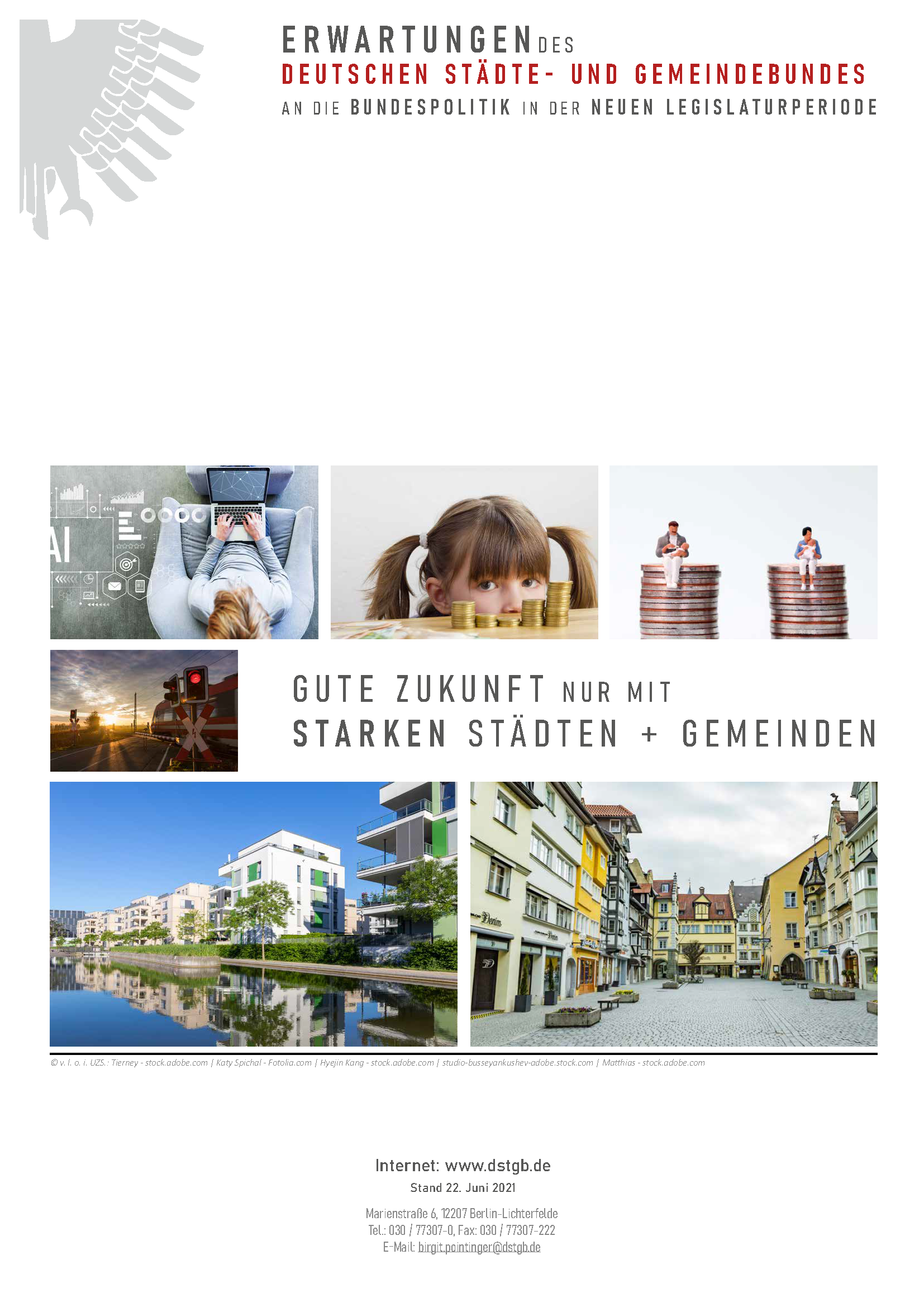 Titelbild des DStGB-Forderungskatalogs an die Bundespolitik