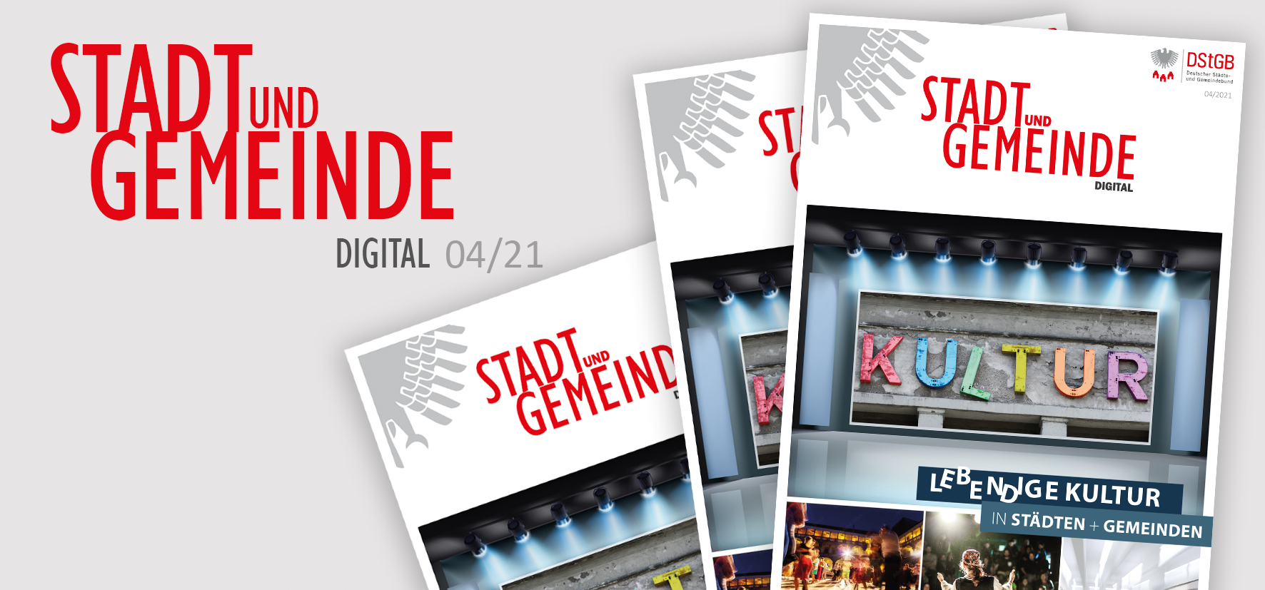 Titelbild der Ausgabe 4 der DStGB Zeitung Stadt und Gemeinde digital.