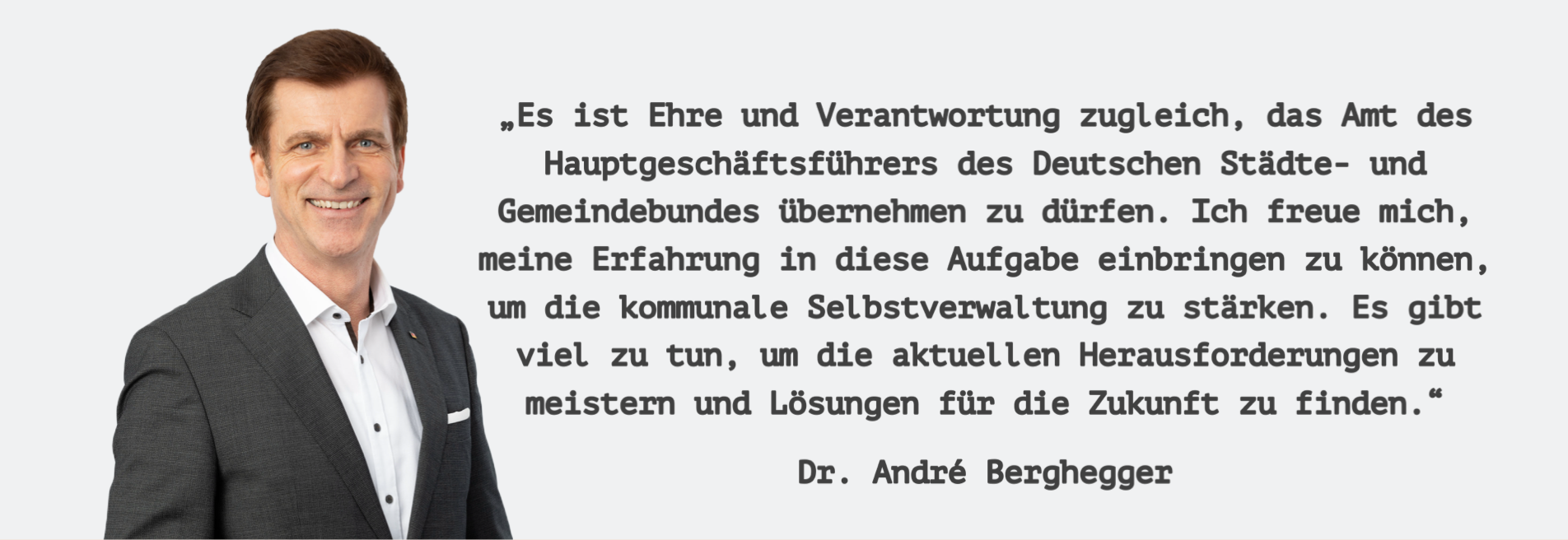 Berghegger neuer Hauptgeschäftsführer