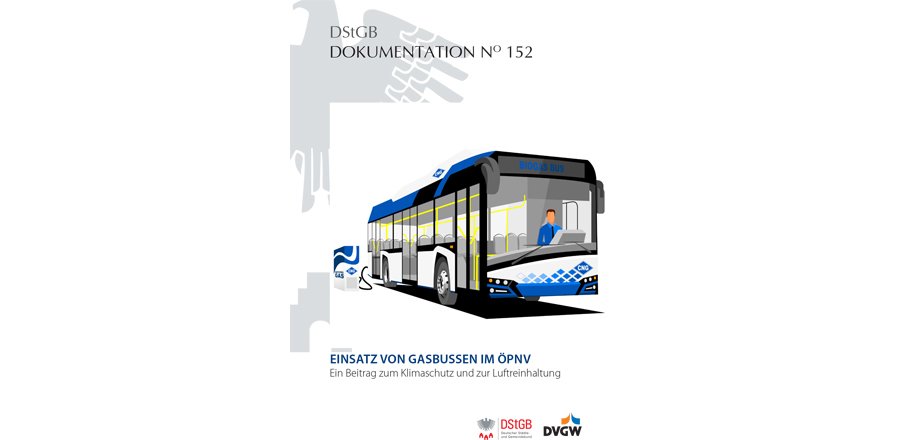 Titelbild DStGB-Dokumentation Nr. 152 - Einsatz von Gasbussen im ÖPNV Titelbild DStGB-Dokumentation Nr. 152 - Einsatz von Gasbussen im ÖPNV