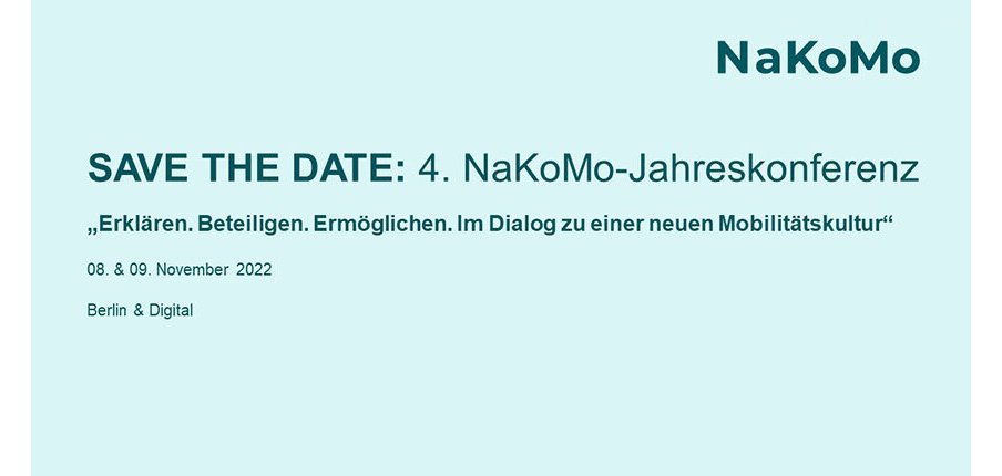 Safe the Date: 4. NaKoMo-Jahreskonferenz