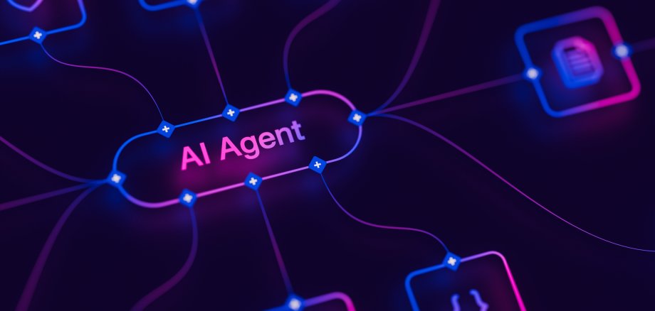 AI Agent KI-Workflow-Automatisierung, Software für KI-Agenten, Schnittstelle, Knoten, Auslöser, Daten, Tool, Dashboard, Programmierung, Symbol, Ablauf, Prozess, Datenbank, Technologie, 3D-Rendering.