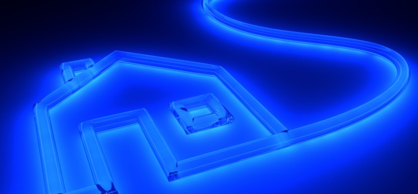 Haus aus LED Lichtern