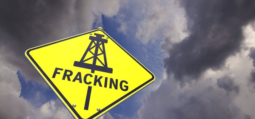 Fracking Gefahr Schild 