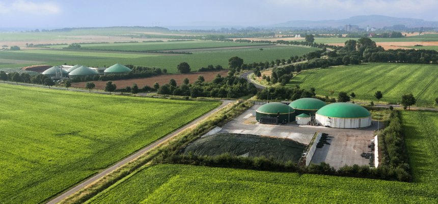 Moderne landwirtschaftliche Biogasanlagen