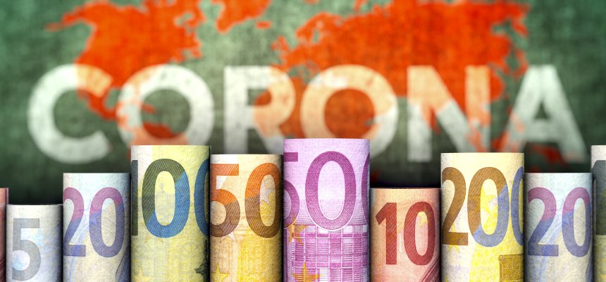 Coronavirus und Geld (Euroscheine) Coronavirus und Geld (Euroscheine)
