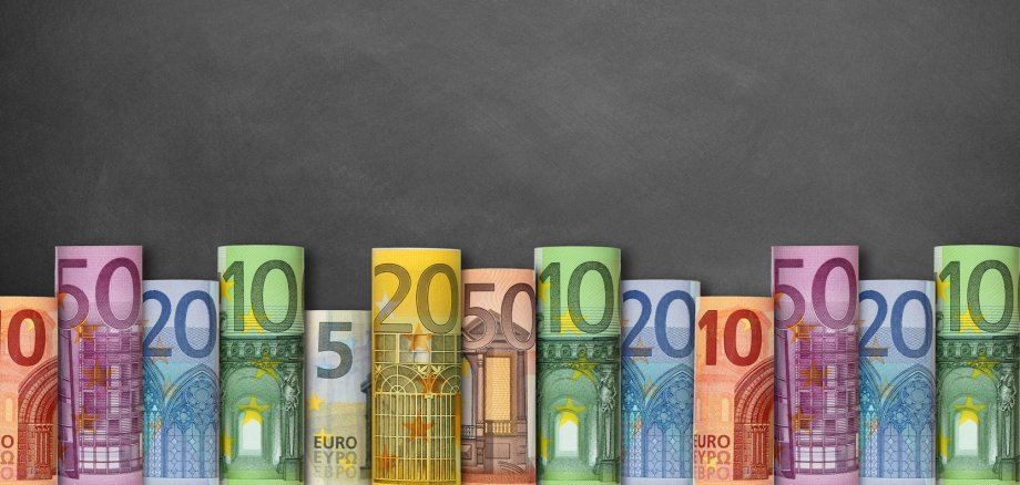 Euro Banknoten / leerer Hintergrund