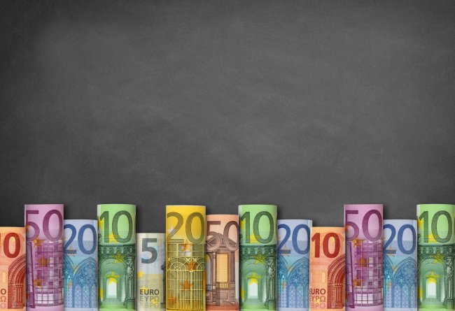 Euro Banknoten / leerer Hintergrund