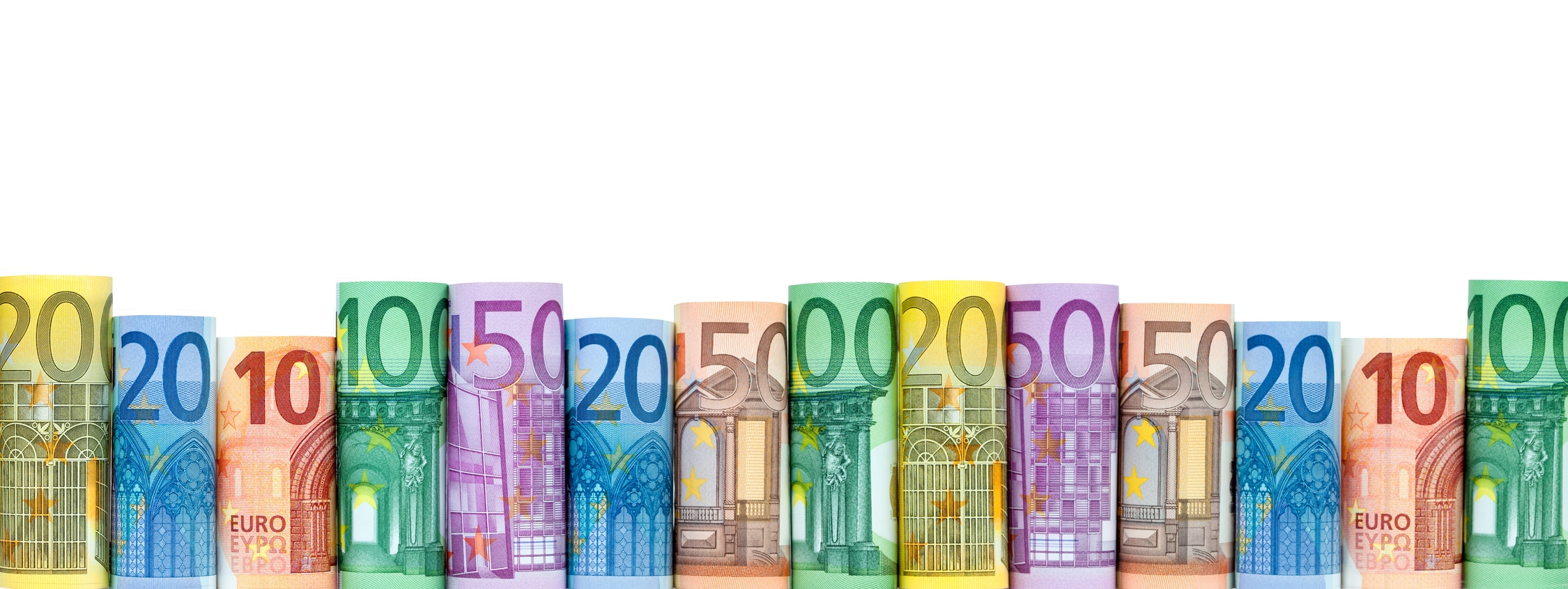 Euroscheine als Hintergrund