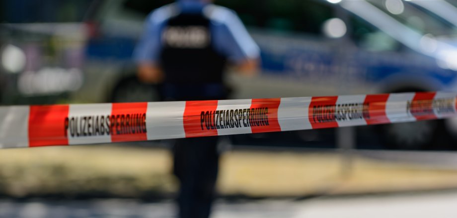 Abgesperrter Gefahrenbereich