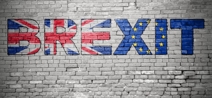 Brexit auf Mauer geschrieben.