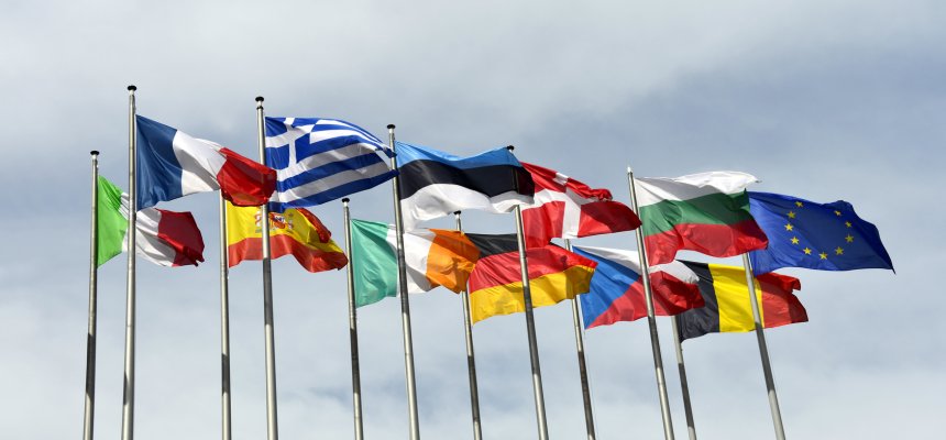 Flaggen, Fahnen, Europäisches Parlament, Europäische Union