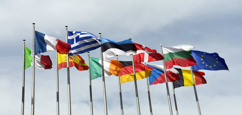 Flaggen, Fahnen, Europäisches Parlament, Europäische Union