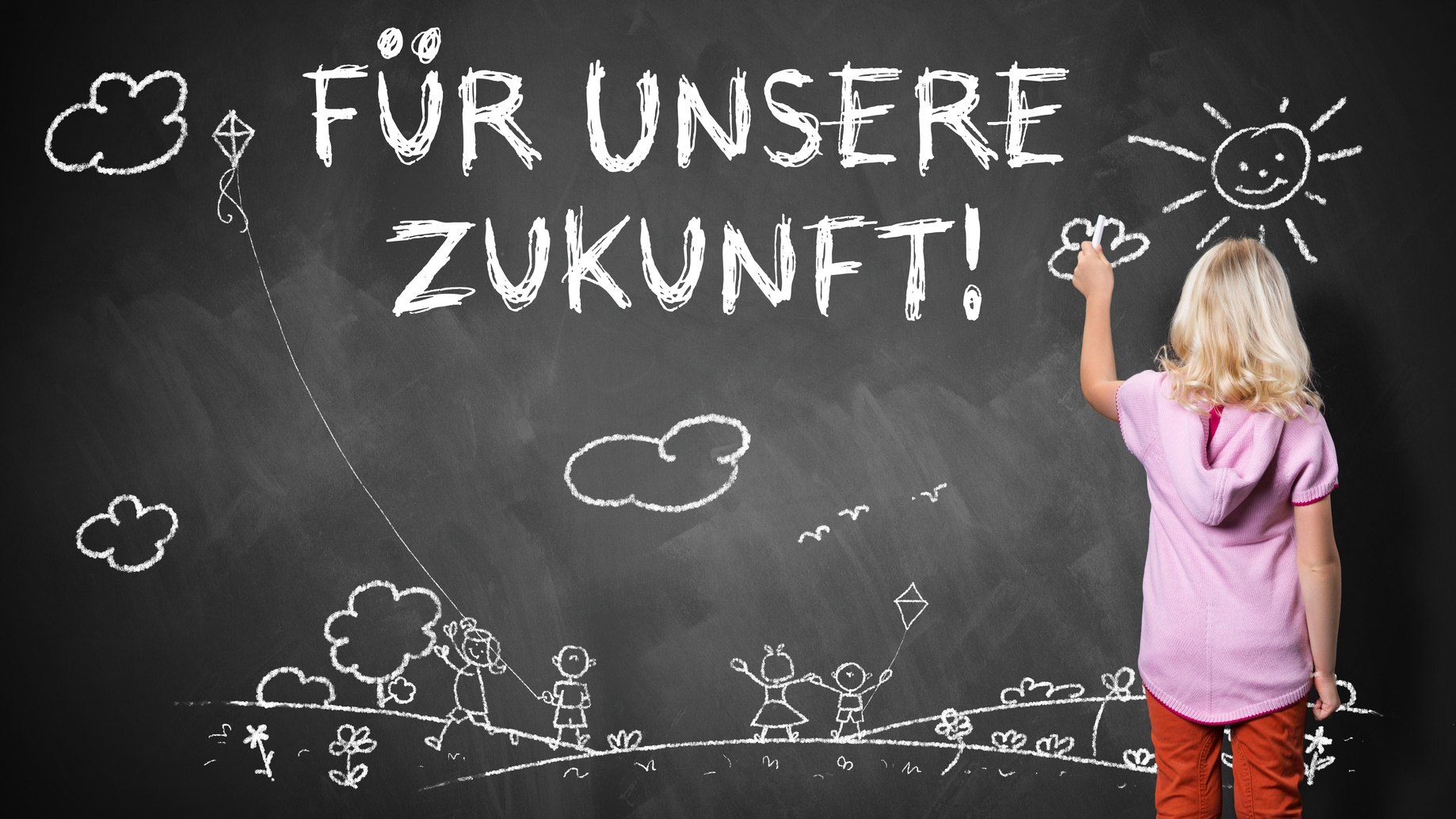 Für unsere Zukunft and Tafel geschrieben