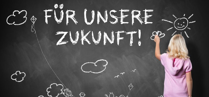 Für unsere Zukunft and Tafel geschrieben