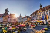 Coburg, Wochenmarkt, Rathaus Coburg, Wochenmarkt, Rathaus