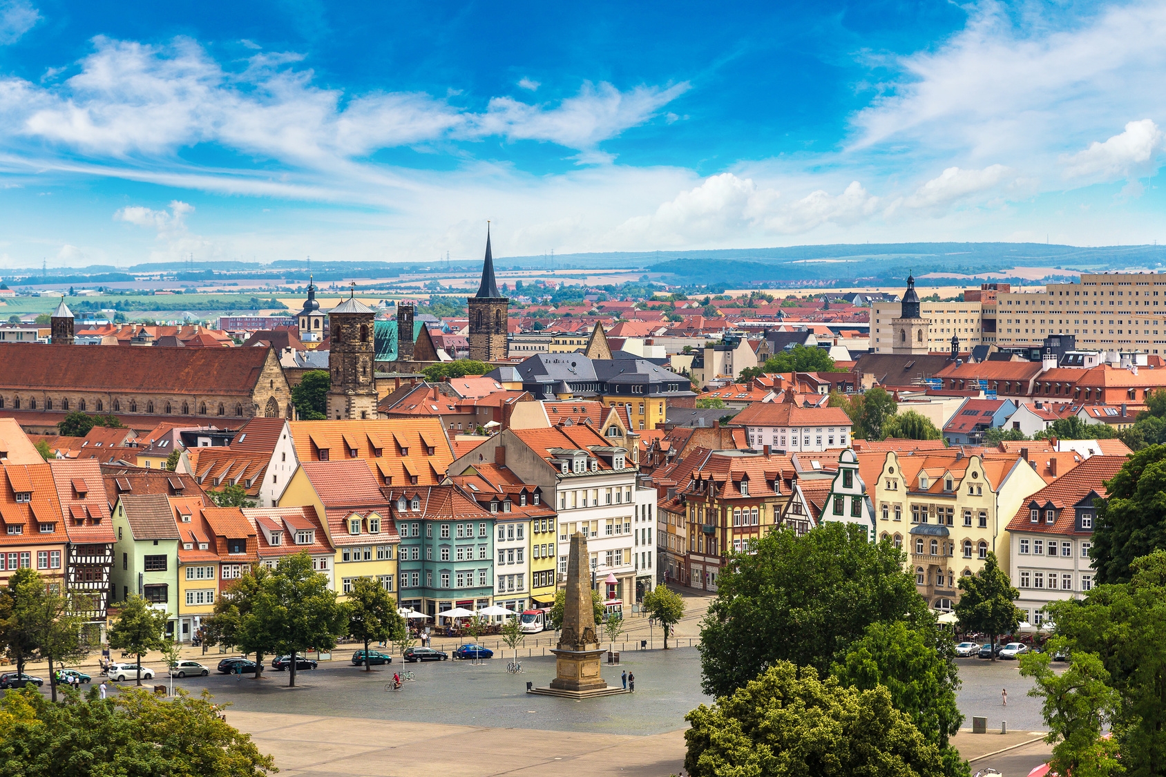 Panoramablick über Erfurt