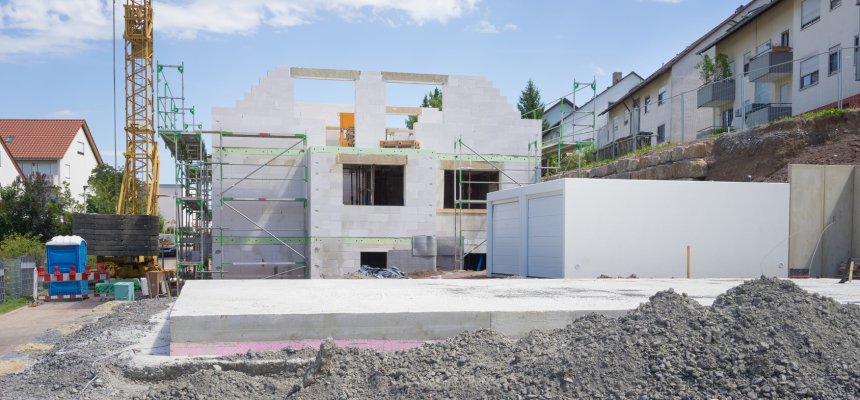 Erschliessung einer Baulücke in der Stadt