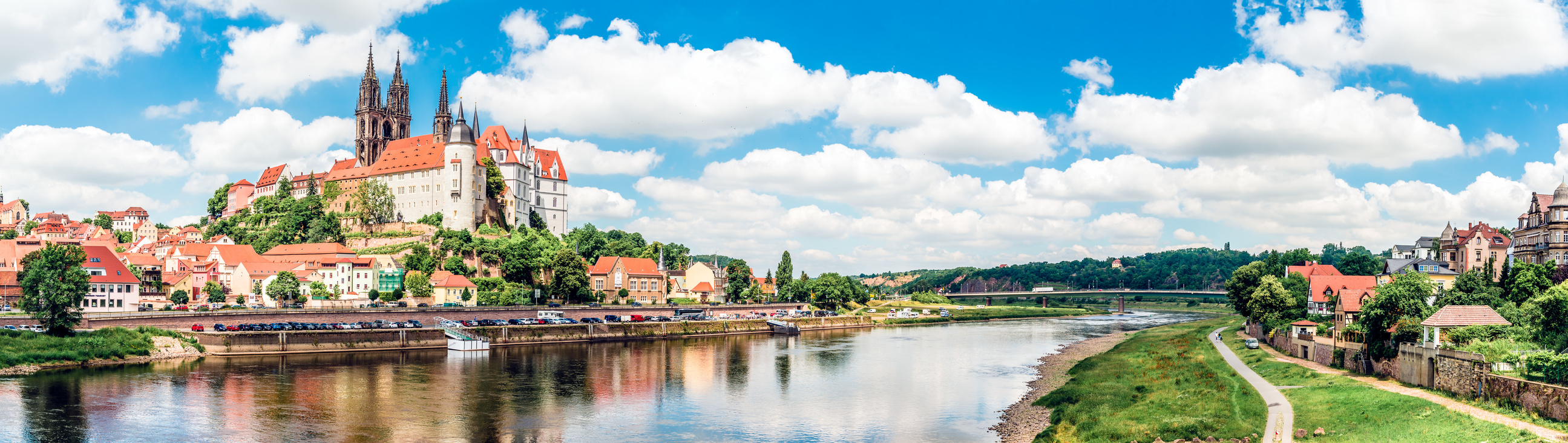 Albrechtsburg über der Elbe in Meissen