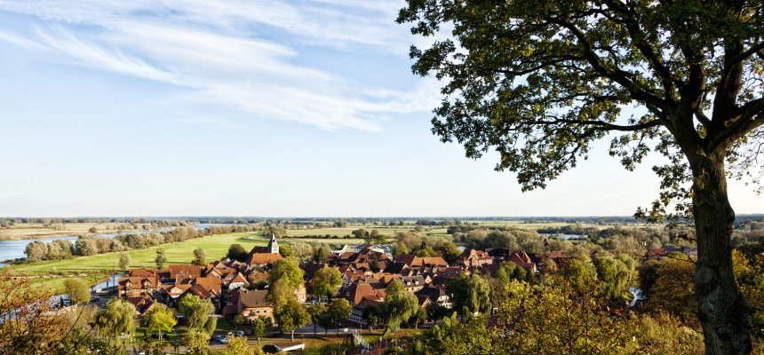 Hitzacker an der Elbe von oben