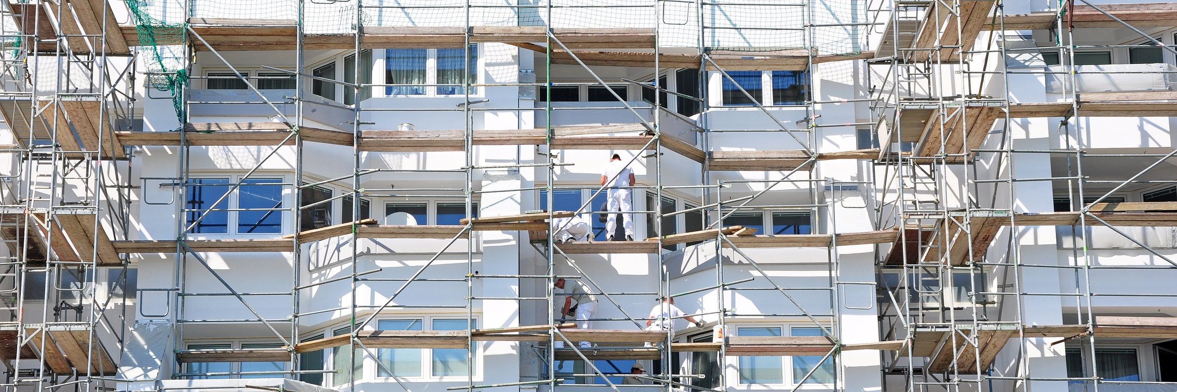 fassade, wohnbau, maler