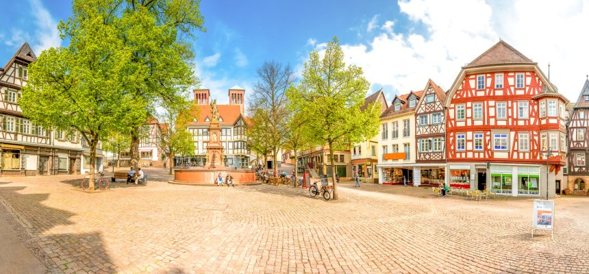 Bensheim Marktplatz 180° Panorama
