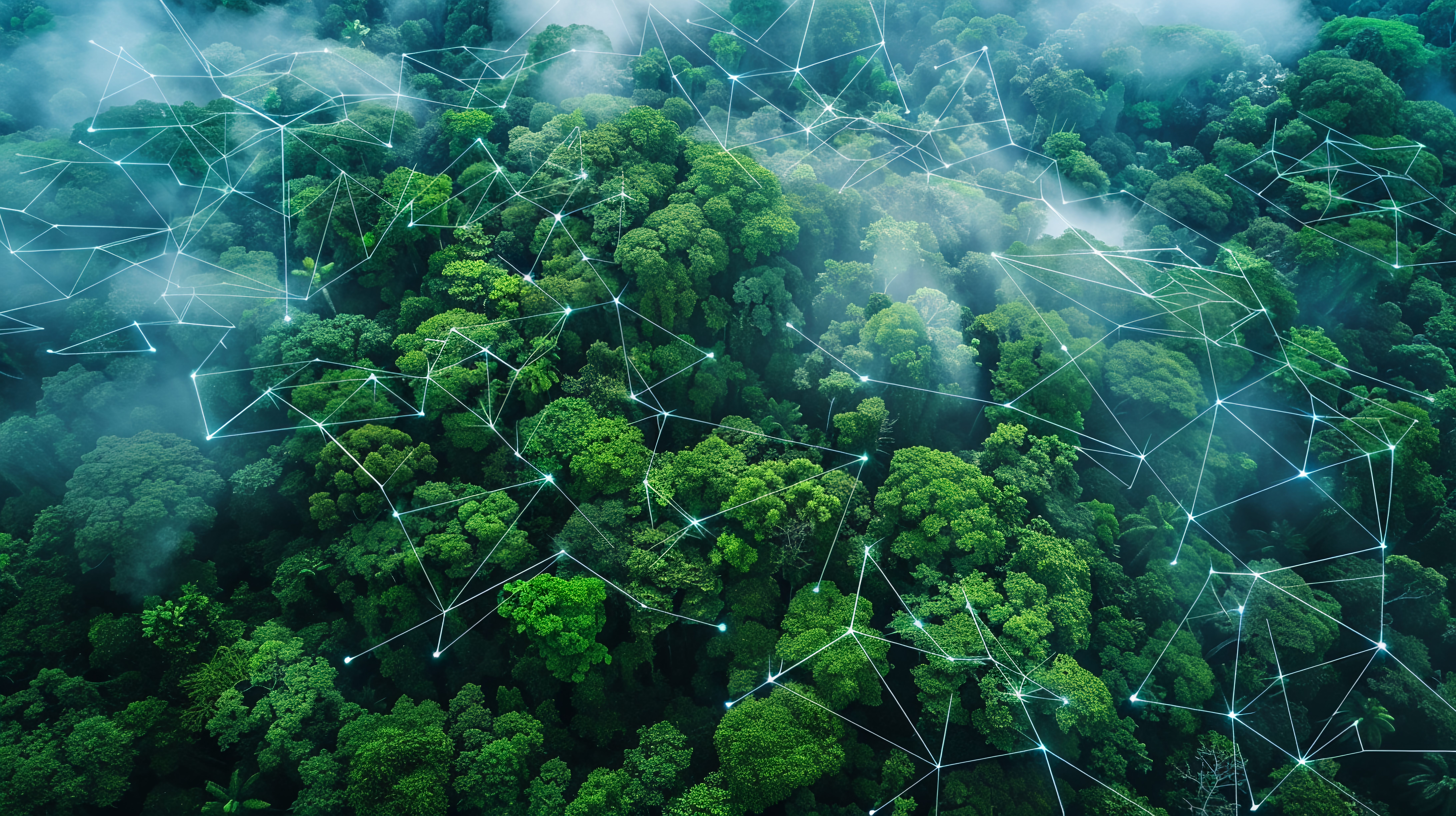South America: Highlighting the Amazon Rainforest's IoT applications for sustainability, Created using generative AI