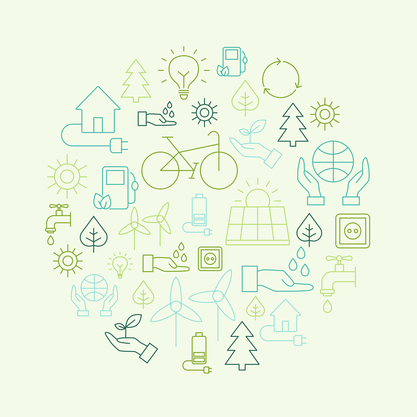 Eco Background - Saving The Planet Mindmap Umwelt