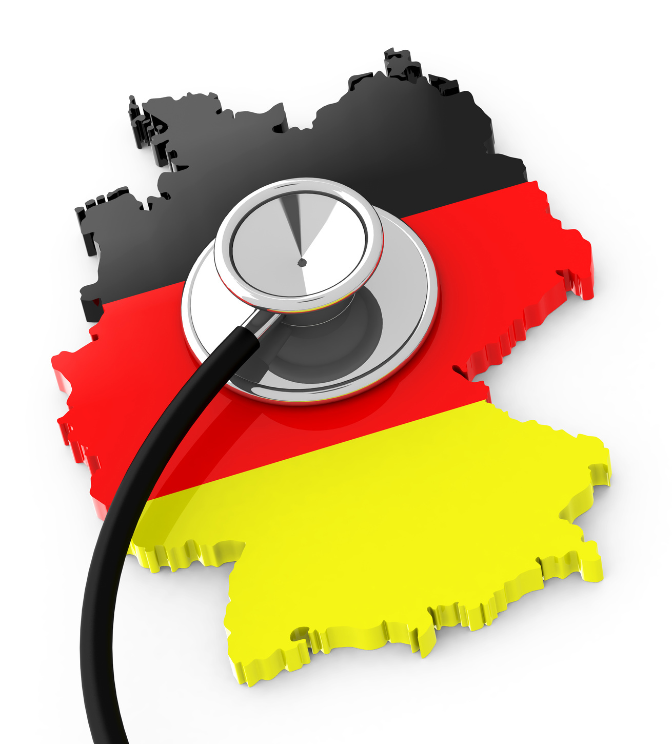 Deutschlandkarte mit Stethoskop