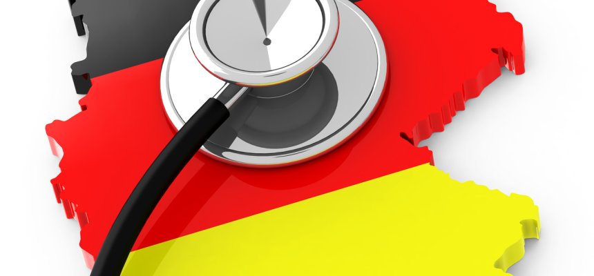 Deutschlandkarte mit Stethoskop