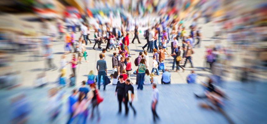 Hektische Einkaufsmeile