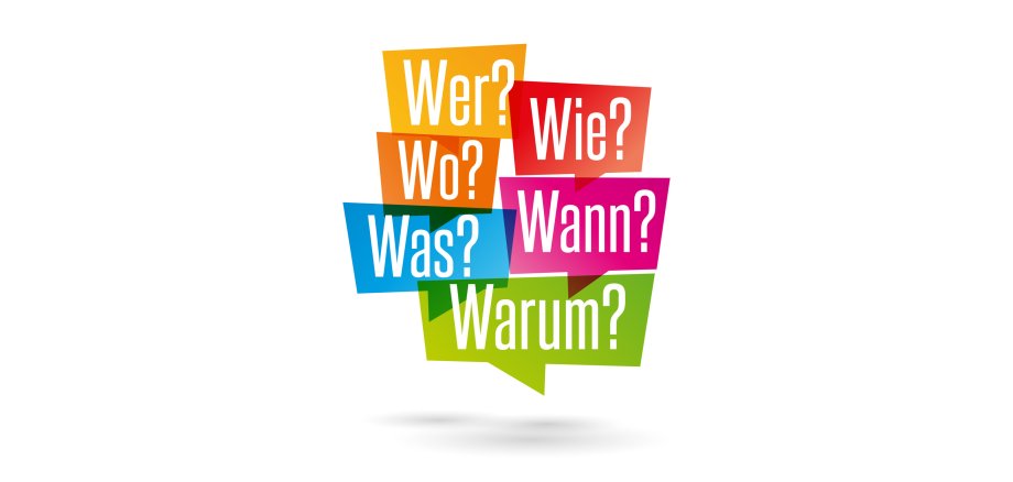 W-Fragen: wer, wie, was, wo, wann, warum