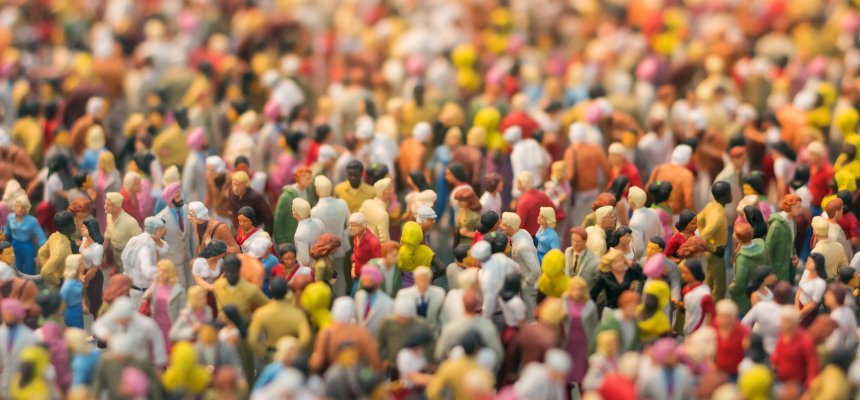 Menschenmengen-Miniatur