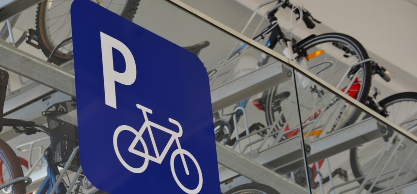 Sicherer Fahrradparkplatz in Salzburg