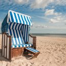 Strandkorb am Sandstrand