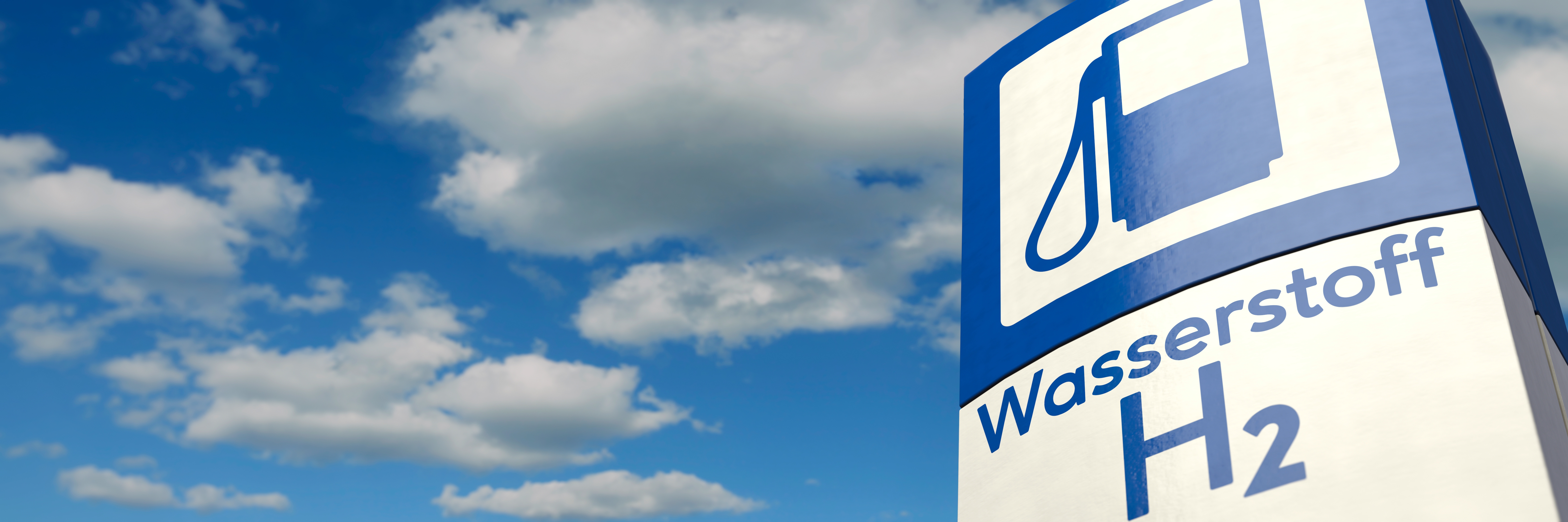 Schild Wasserstoff-Tankstelle