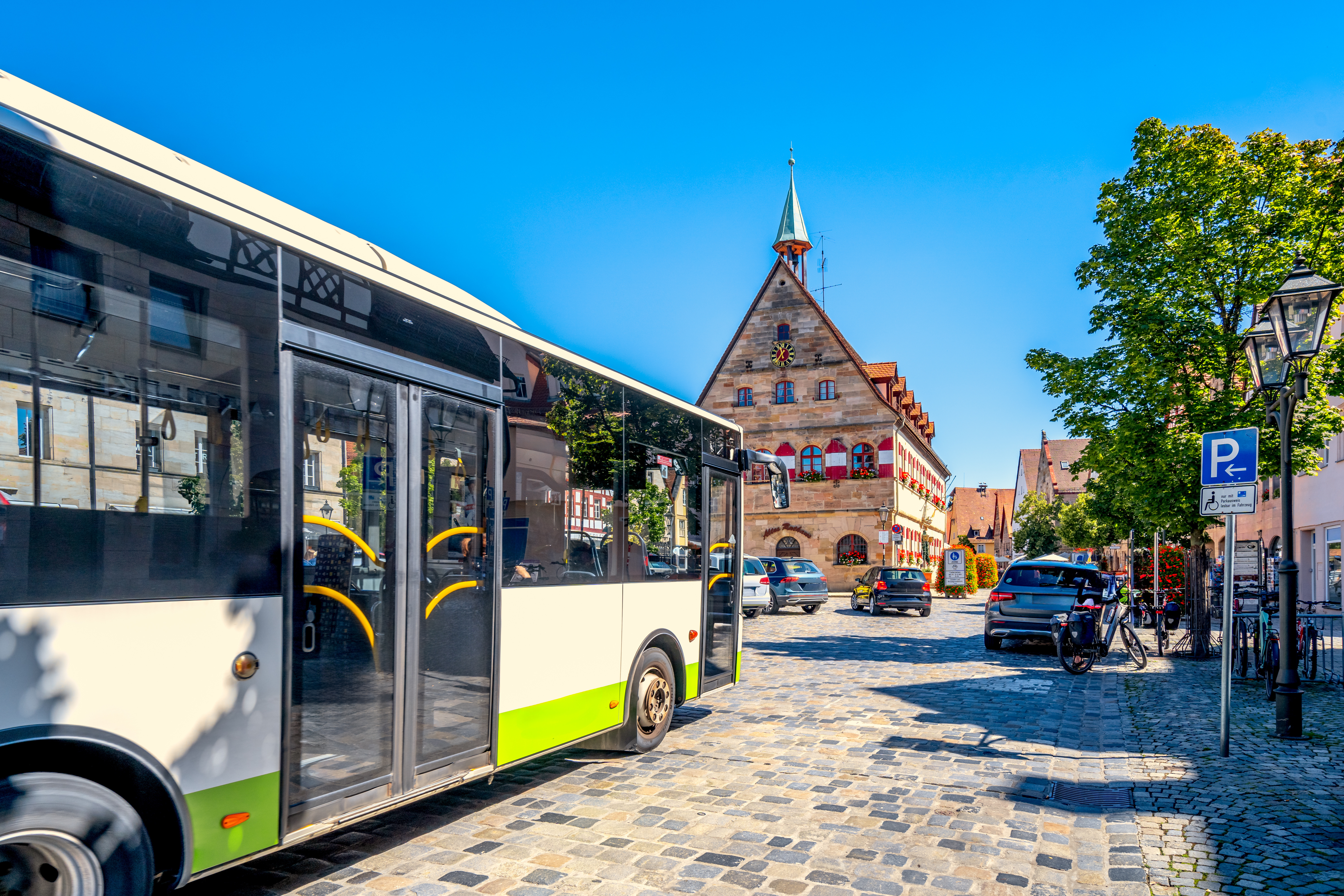 Bus in Lauf an der Pegnitz in Bayern.