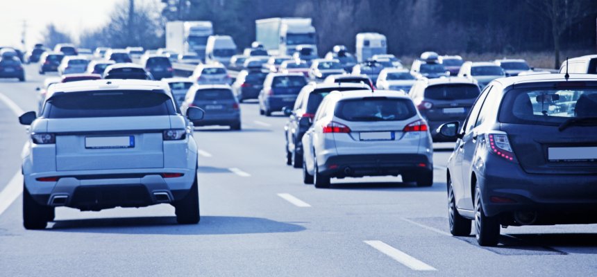 Stau auf der Autobahn