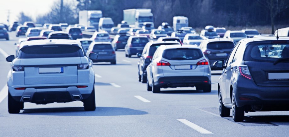 Stau auf der Autobahn