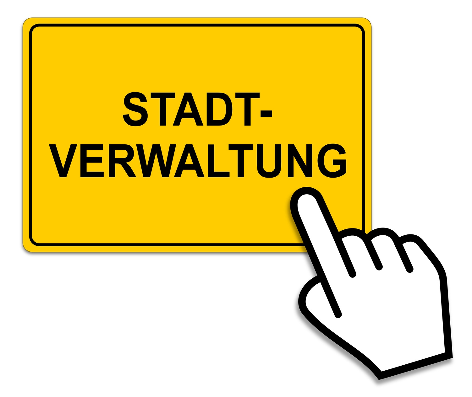 Ortsschild Cursor Stadtverwaltung