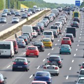 Verkehrsstau auf deutscher Autobahn