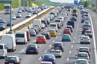 Verkehrsstau auf deutscher Autobahn