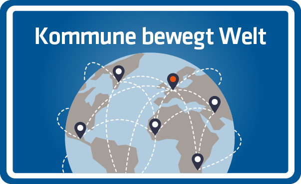 Ortsschild  Wettbewerb "Kommune bewegt Welt"