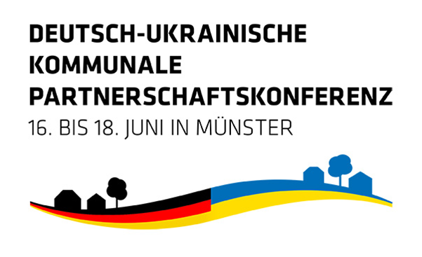 Logo der siebten deutsch-ukrainischen Kommunale Partnerschaftskonferenz.