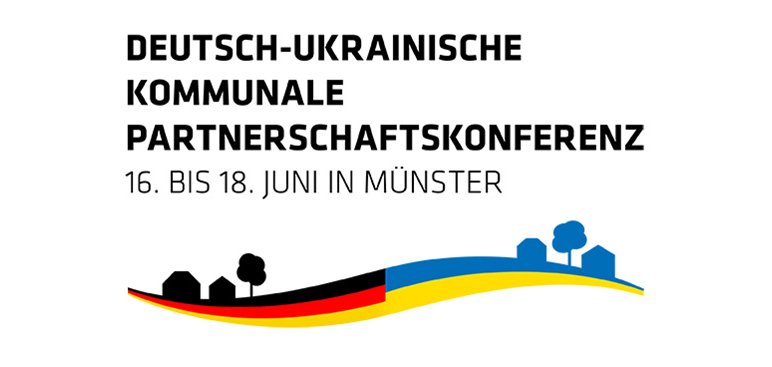 Logo der siebten deutsch-ukrainischen Kommunale Partnerschaftskonferenz.