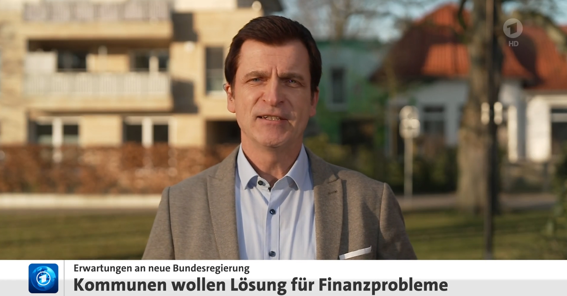 Dr. André Berghegger, DStGB-Hauptgeschäftsführer, im Interview mit der Tagesschau.