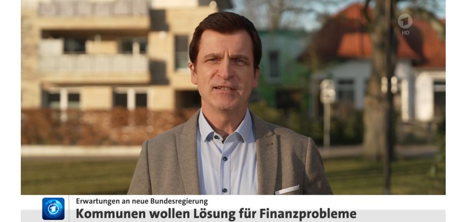 Dr. André Berghegger, DStGB-Hauptgeschäftsführer, im Interview mit der Tagesschau.