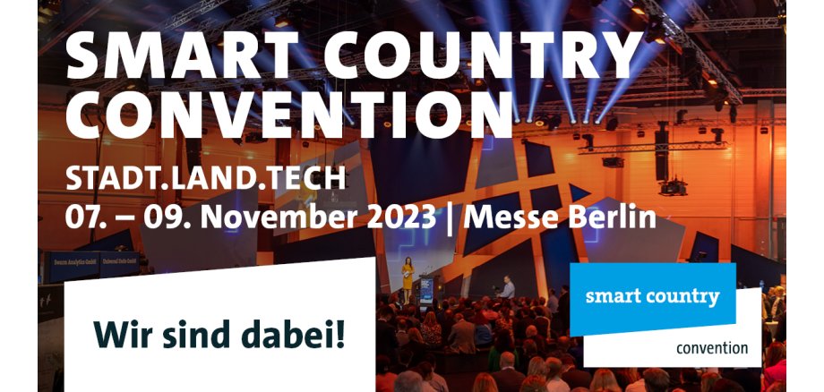 Banner für die Smart Country Convention in Berlin